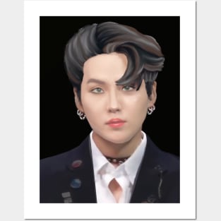 BTS Suga Digital Portrait Posters and Art